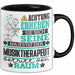Musiktherapeut Geschenk Tasse Lustiger Spruch Erheben Sie Sich Der Musiktherapeut Betritt den Raum Schwarz Trendation