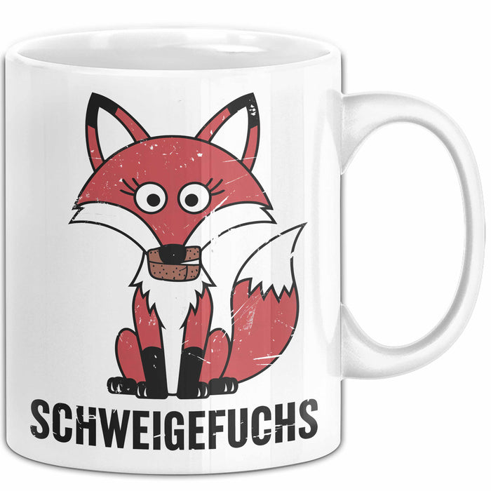 Kindergartenlehrer Wertschätzung Tasse Geschenk Lustige Geschenkidee Spruch Schweigefuchs Weiß Trendation