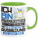 Pharmazeutisch-technischer Assistent Ausbildung Tasse Geschenk Ich Bin Pharmazeutisch-technischer Assistent In Der Ausbildung Ich Darf Das Geschenkidee Spruch Grün Trendation