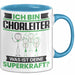 Chorleiter Tasse Geschenk für Chorleiter Geburtstag Lustiger Spruch Kaffee-Becher Was Ist Deine Superkraft Blau Trendation