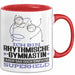 RhythmischeGymnastin Geschenk Tasse Ich Bin RhythmischeGymnastin Aber Sag Doch Einfach Superheld Lustige Geschenkdiee für RhythmischeGymnastin Kaffee-Becher Rot Trendation