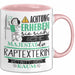 Raptexterin Tasse Geschenk Lustiger Spruch Bitte Erheben Sie Sich Seine Majestät Die Raptexterin Betritt Den Raum Rosa Trendation