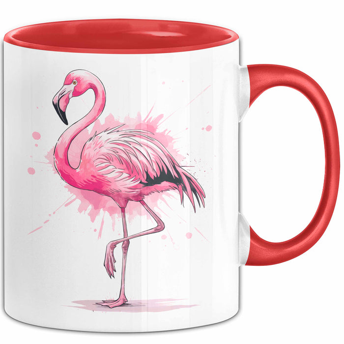 Flamingo Tier Tasse Geschenk Lustige Geschenkidee Spruch Rot Trendation