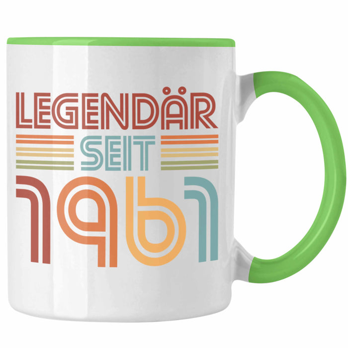 Trendation - 60. Geburtstag Tasse Frau Männer Geschenk 60er Geschenkidee 60 Mutter Vater Mann Frauen Lustig Geschenke Deko Grün Trendation