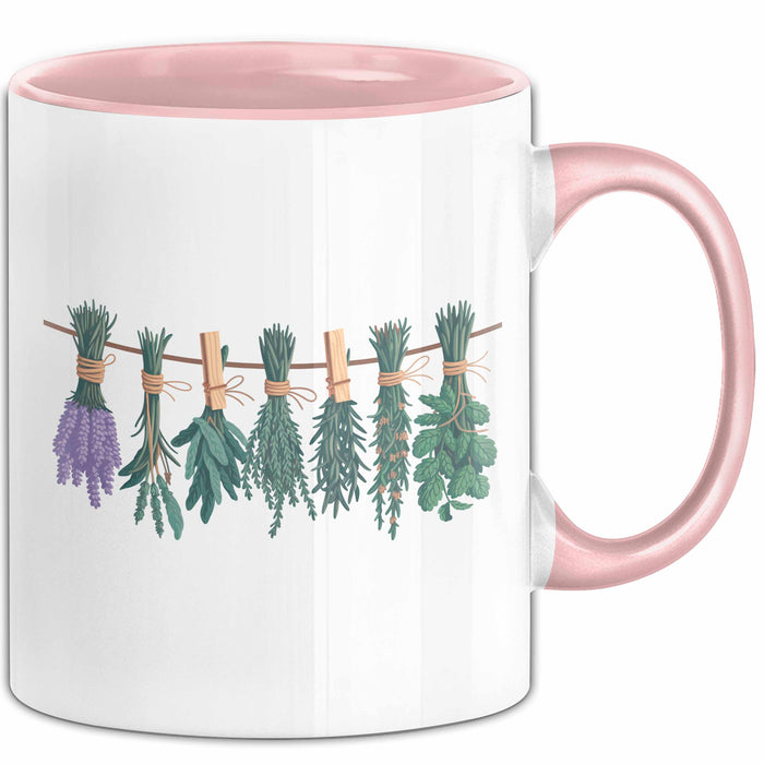 Kräuterkundler Tasse Geschenkidee Naturheilmittel Suchender Rosa Trendation