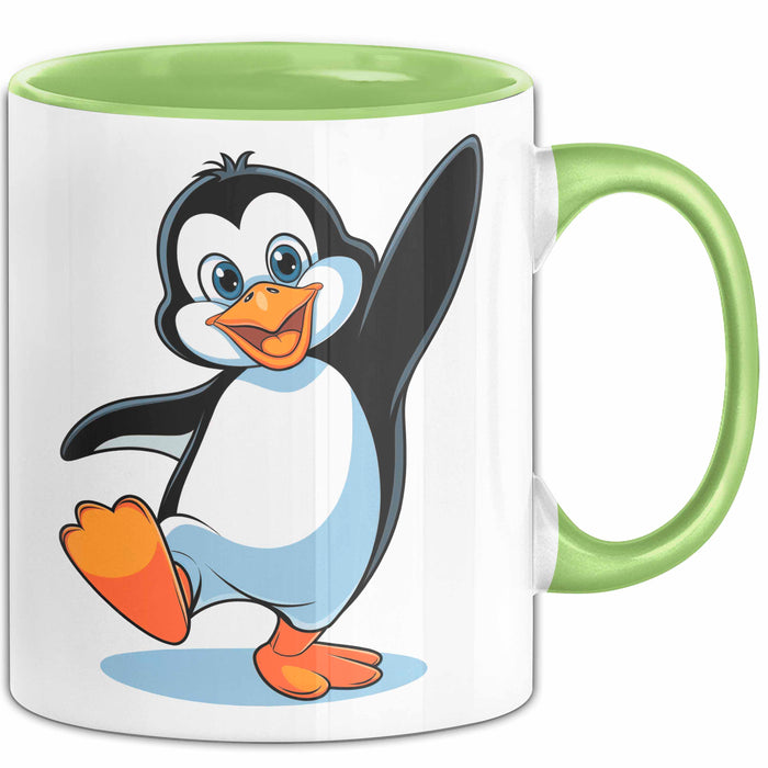 Pinguin Tier Tasse Geschenk Lustige Geschenkidee Spruch Grün Trendation