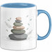 Meditationsfan Tasse Geschenkidee für Achtsamkeitssuchende Blau Trendation