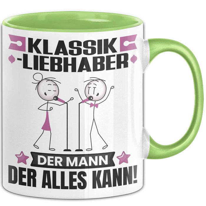 Klassikliebhaber Tasse Geschenk für Klassikliebhaber Der Mann Der Alles Kann Geschenkidee zum Geburtstag Grün Trendation