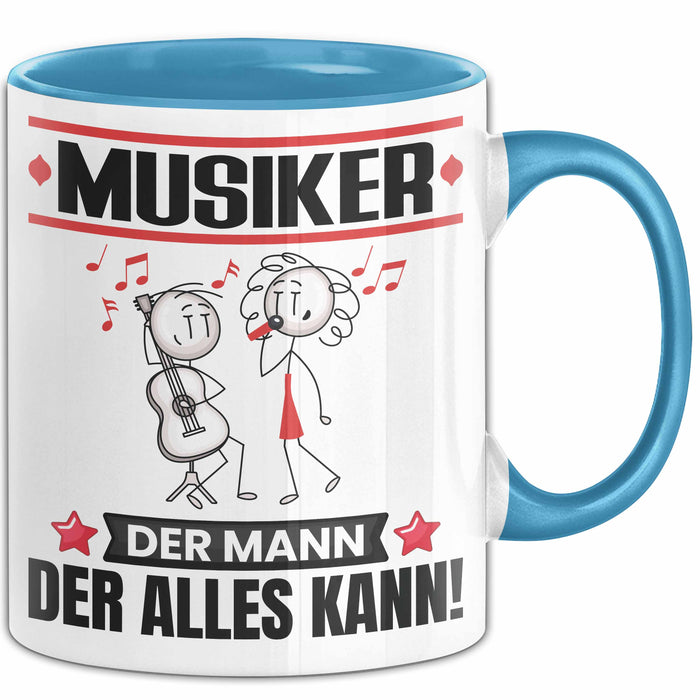 Musiker Tasse Geschenk für Musiker Der Mann Der Alles Kann Geschenkidee zum Geburtstag Blau Trendation