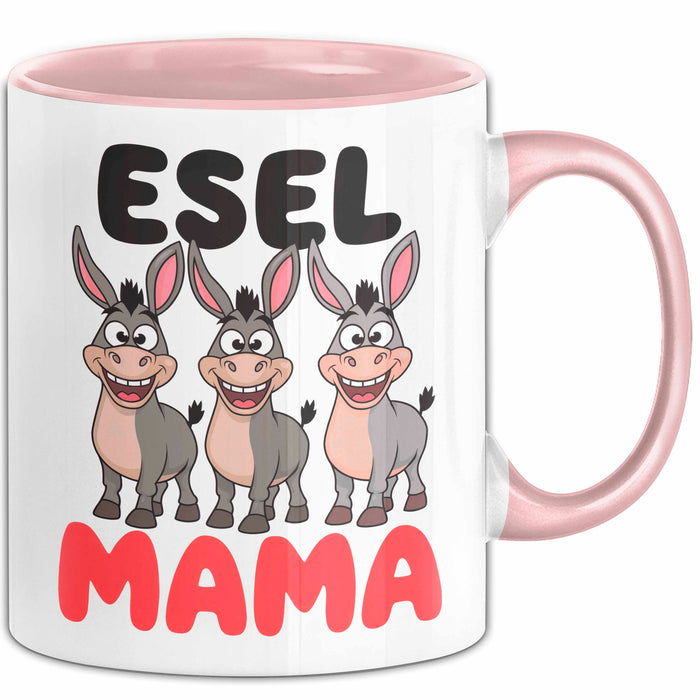 Esel Mama Tasse Geschenk Lustige Geschenkidee Spruch Esel Mama Rosa Trendation