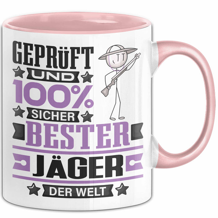 Jäger Geschenk Lustiger Spruch für Jäger Geschenkidee Bester Jäger Der Welt Rosa Trendation
