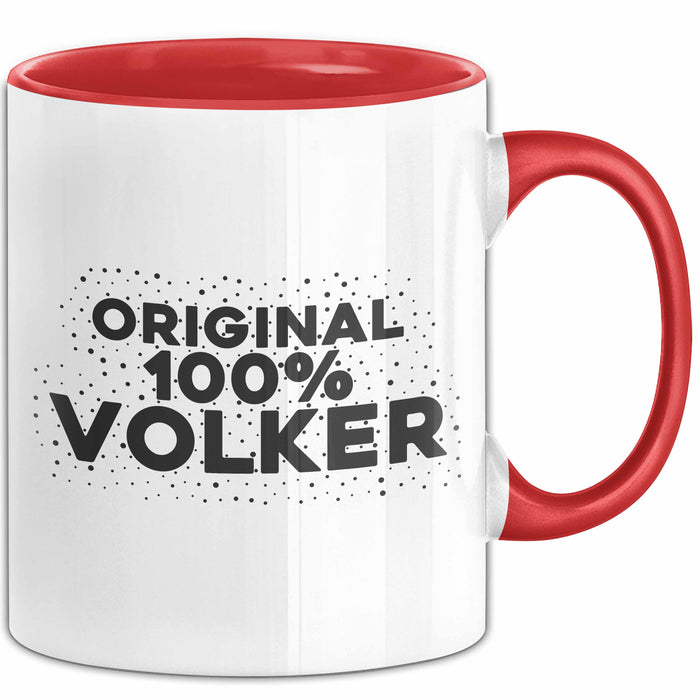 Volker Tasse Original 100% Volker Geschenk Rot Trendation