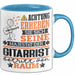 Gitarrist Geschenk Tasse Lustiger Spruch Erheben Sie Sich Der Gitarrist Betritt den Raum Blau Trendation