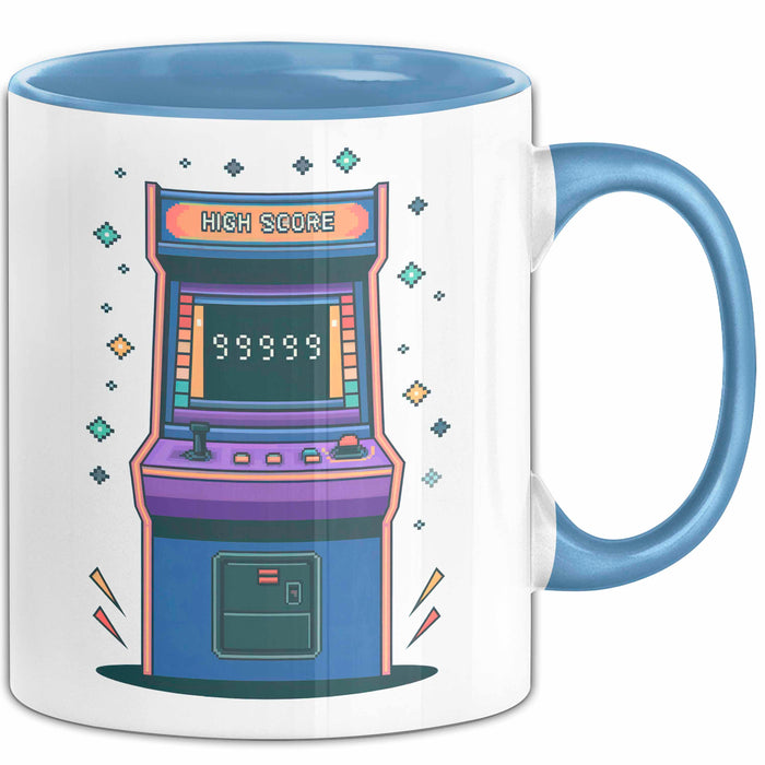 Arcade Enthusiast Tasse Geschenk Lustige Geschenkidee Spruch Für Highscore Jäger Blau Trendation