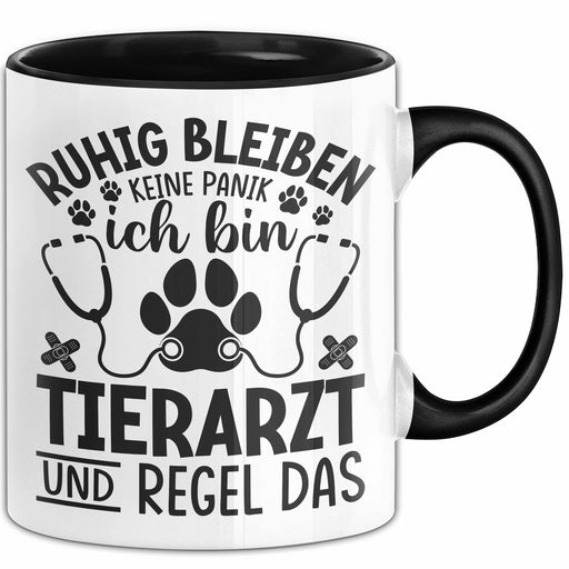 Tierarzt Tasse Geschenk Ruhig Bleiben Ich Bin Tierarzt Und Regel Das Geschenkidee Trendation