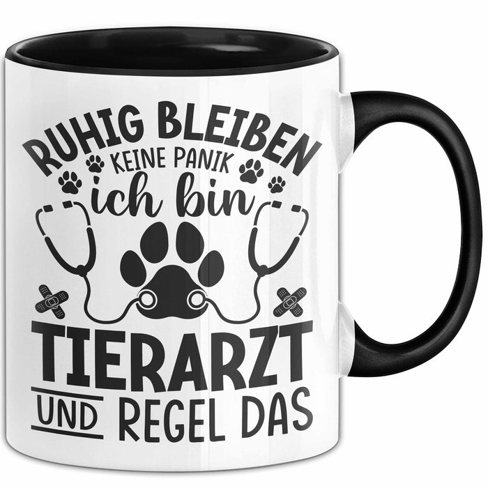 Tierarzt Tasse Geschenk Ruhig Bleiben Ich Bin Tierarzt Und Regel Das Geschenkidee Trendation