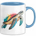 Schildkröte Tierliebhaber Tasse Geschenk Lustige Geschenkidee Spruch Blau Trendation