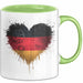 Deutschland Deutschlandflagge Herz Tasse Geschenk Lustige Geschenkidee Spruch Grün Trendation