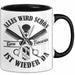 Friseurin Tasse GEschenk Alles Wird Schön Eure Friseurin Ist Wieder Da Schwarz Trendation
