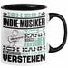 Indie-Musiker Geschenk Tasse Geschenkidee für Indie-Musiker Geburtstag Lustig Ich Bin Indie-Musiker Ich Kann Es Dir Erklären Aber Nicht Für Dich Verstehen Schwarz Trendation