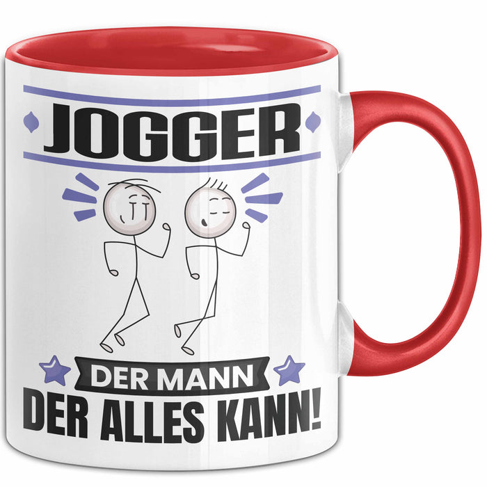 Jogger Tasse Geschenk für Jogger Der Mann Der Alles Kann Geschenkidee zum Geburtstag Rot Trendation