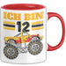 12. Geburtstag Geschenk Tasse Becher Jungs Trucks Geburtstagsgeschenk Ich Bin 12 Rot Trendation