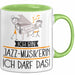 Geschenk für Jazz-Musikerin Tasse Lustige Geschenkidee Geburtstag Ich Bin Jazz-Musikerin Ich Darf Das Grün Trendation