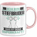 Stiefbruder Tasse Geschenk für Stiefbruder Geburtstag Lustiger Spruch Kaffee-Becher Was Ist Deine Superkraft Rosa Trendation
