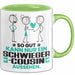 Schwiegercousin Geschenk Tasse So Gut Kann Nur Ein Schwiegercousin Aussehen Geschenkidee Kaffee-Becher Grün Trendation