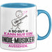 Indie-Musiker Geschenk Tasse So Gut Kann Nur Ein Indie-Musiker Aussehen Geschenkidee Kaffee-Becher Blau Trendation