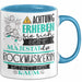 Rockmusikerin Tasse Geschenk Lustiger Spruch Bitte Erheben Sie Sich Seine Majestät Die Rockmusikerin Betritt Den Raum Blau Trendation
