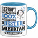 Musikfan Geschenk Lustiger Spruch für Musikfan Geschenkidee Bester Musikfan Der Welt Blau Trendation