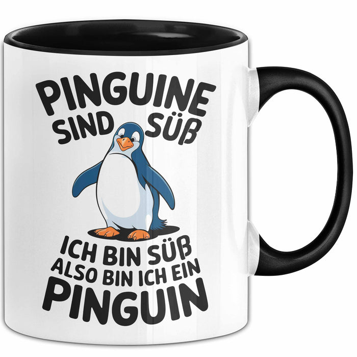 Sarkastischer Pinguin Tasse Geschenk Lustige Geschenkidee Spruch Pinguine Sind Süß Ich Bin Süß Also Bin Ich Ein Pinguin Trendation
