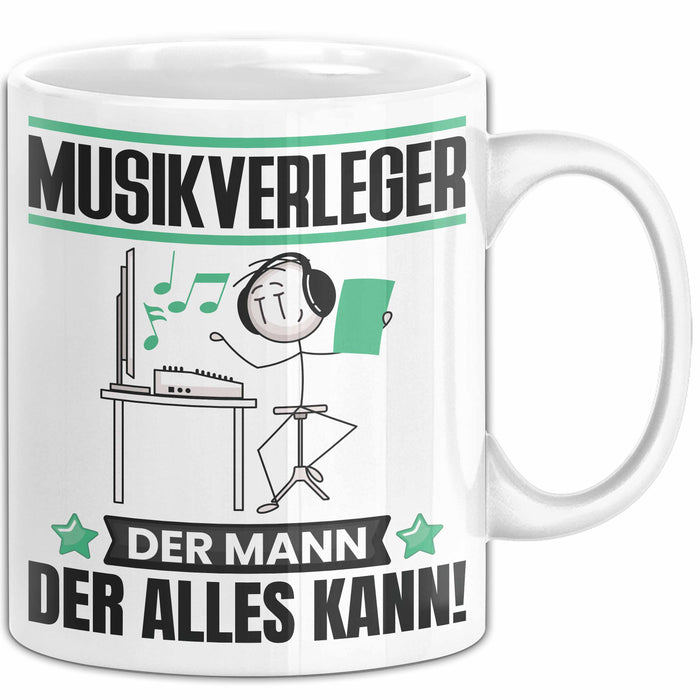 Musikverleger Tasse Geschenk für Musikverleger Der Mann Der Alles Kann Geschenkidee zum Geburtstag Weiß Trendation