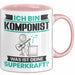 Komponist Tasse Geschenk für Komponist Geburtstag Lustiger Spruch Kaffee-Becher Was Ist Deine Superkraft Rosa Trendation