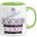 Snowboarderin Weil Es Keinen Schöneren Beruf Gibt Tasse Geschenk für Eine Snowboarderin Lustig Grün Trendation