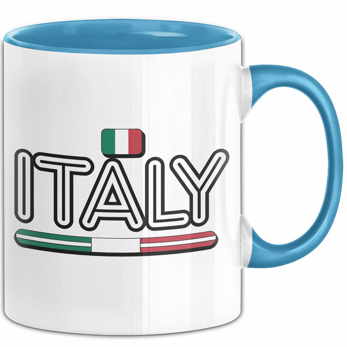 Italien Italien Karte Tasse Geschenk Lustige Geschenkidee Spruch Italien Blau Trendation