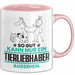 Tierliebhaber Geschenk Tasse So Gut Kann Nur Ein Tierliebhaber Aussehen Geschenkidee Kaffee-Becher Rosa Trendation