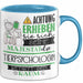 Tierpsychologin Tasse Geschenk Lustiger Spruch Bitte Erheben Sie Sich Seine Majestät Die Tierpsychologin Betritt Den Raum Blau Trendation