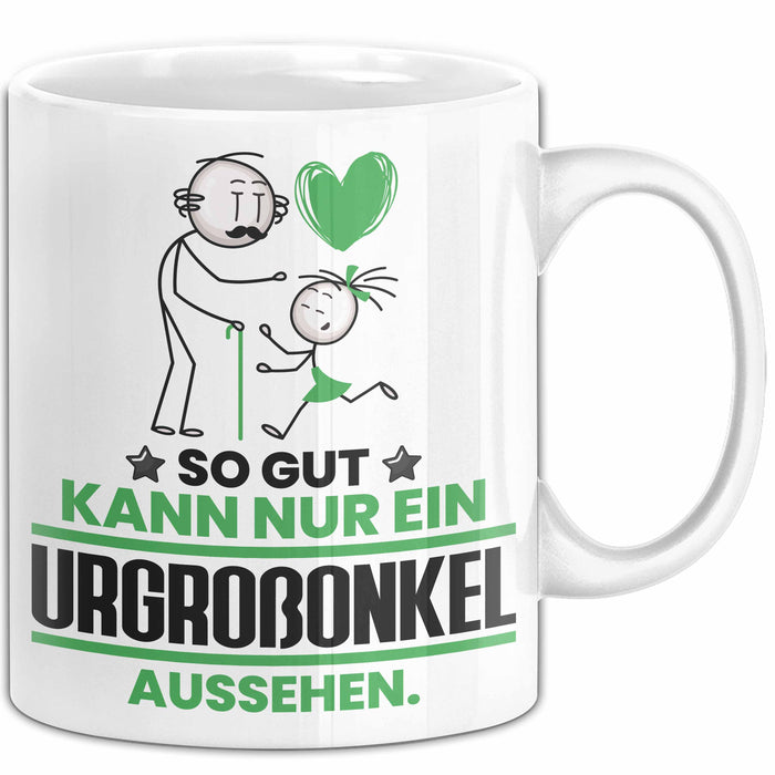 Urgroßonkel Geschenk Tasse So Gut Kann Nur Ein Urgroßonkel Aussehen Geschenkidee Kaffee-Becher Weiß Trendation