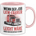 Lkw Fahrer Trucker Tasse Geschenk Lustige Geschenkidee Spruch Wenn Der Job Lkw Fahrer Leicht Wäre Würde Man Ihn Disponent Nennen Rosa Trendation