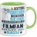 Filmfan Geschenk Tasse Lustiger Spruch Erheben Sie Sich Der Filmfan Betritt den Raum Grün Trendation