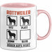 Rottweiler Hören Aufs Wort Tasse Geschenk Rottweiler Besitzer Mama Becher Rosa Trendation