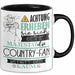 Country-Fan Tasse Geschenk Lustiger Spruch Bitte Erheben Sie Sich Seine Majestät Die Country-Fan Betritt Den Raum Schwarz Trendation