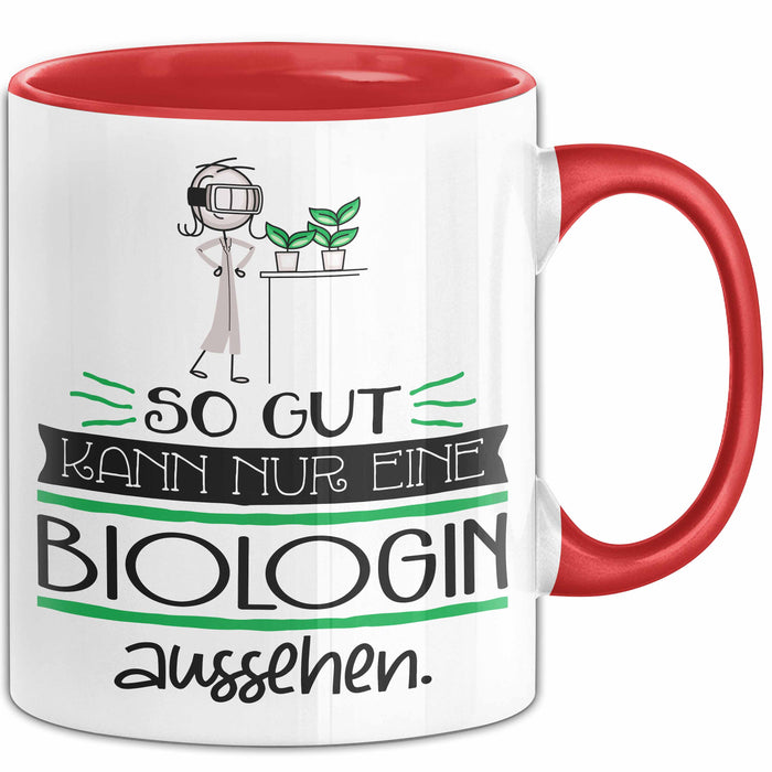 Biologin Geschenk Tasse So Gut Kann Nur Eine Biologin Aussehen Geschenkidee Geburtstag Weihnachten Lustig Rot Trendation