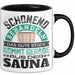 Tasse Geschenk Das Gute Stück Kommt Gerade Aus Der Sauna Schwarz Trendation