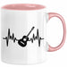 Gitarrist Geschenk Tasse für Gitarrenspieler Männer Geschenkidee Herzschlag Gitarre Kaffee-Becher Rosa Trendation