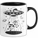 Sci-Fi Nerd Tasse Geschenkidee UFO entführt Kuh Weltraum Fan Geschenkidee Lustig Trendation
