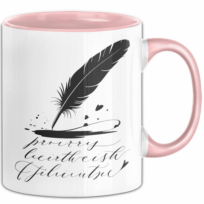 Dichter Tasse Geschenkidee für Reim und Versliebhaber Rosa Trendation