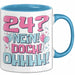 24er Geburtstag Geschenk Männer Frauen 24 Nein Doch Ohhhh Lustiger Spruch Geschenkidee Kaffee-Becher Blau Trendation